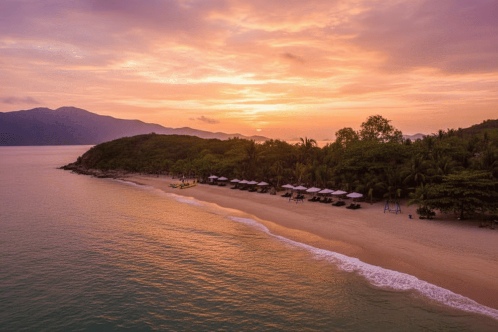 This pebbly beach offers crystal-clear water perfect for snorkeling and relaxing by the shore